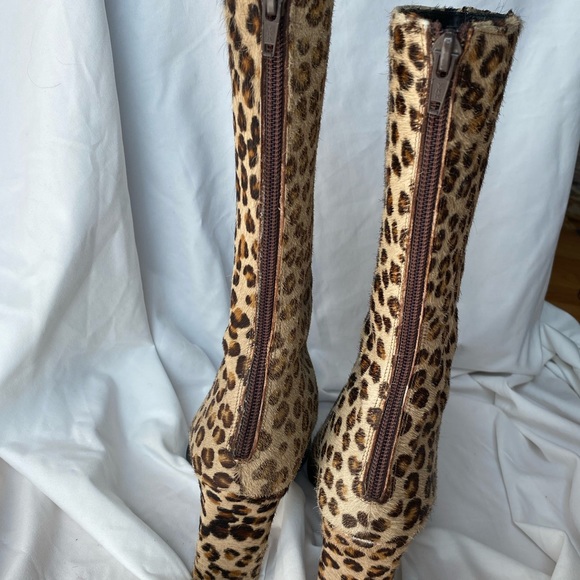 CHARLES DAVID BY NATHALIE M 90s CALFHAIR BOOTS - Picture 3 of 6